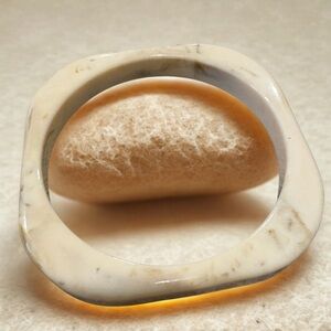 Anthropologie Cream Bangle Bracelet
